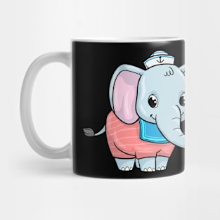 Elephant as Sailor with Sailor hat Mug